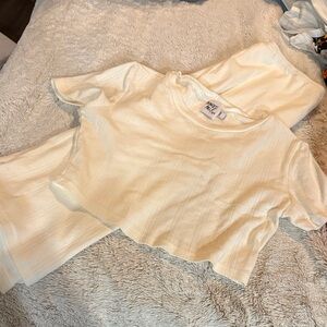Princess Polly Cream Textured Top